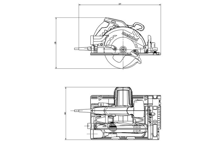 Пила дисковая Metabo KS 55 FS, 1200Вт, 160мм, глубина реза 39/55мм, рез 47м/сек, 4кг