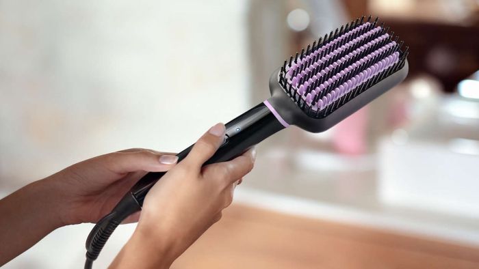 Щітка-випрямляч Philips StyleCare Essential, 52Вт, темп.режимів-2, 170-200С, кераміка, чорний