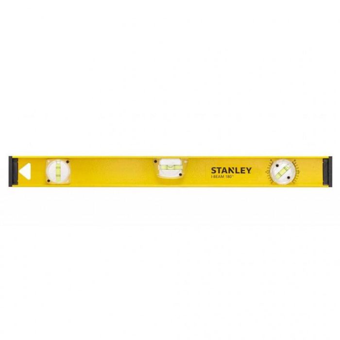Рівень Stanley PRO 180, алюмінієвий, 60см, 3 капсули (1 поворотна на 180°)