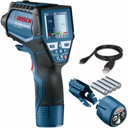 Термодетектор Bosch Professional GIS 1000 C, 4AAх1.5В, -40°C…+1000°C, ±1.0°C, оптика 50:1, 0.1-5м, 0.5кг
