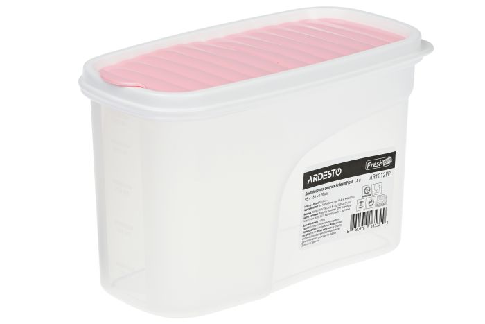 Контейнер для хранения пищевых продуктов Ardesto Fresh, 1.2л, пластик, розовый
