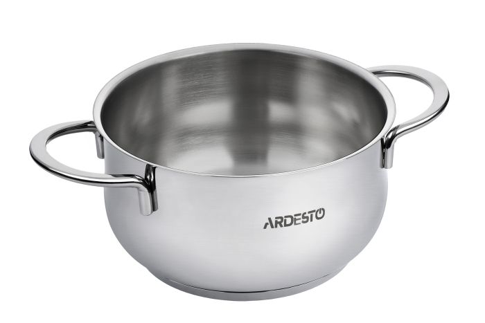 Кастрюля со стеклянной крышкой Ardesto Black Mars, 4.3л, нержавеющая сталь