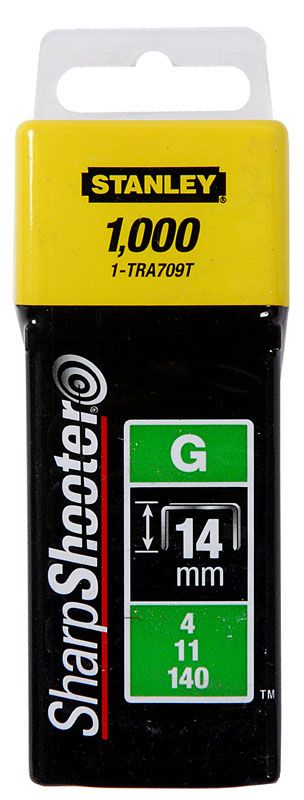 Скобы Stanley Light Duty, тип G, 14мм, 1000шт