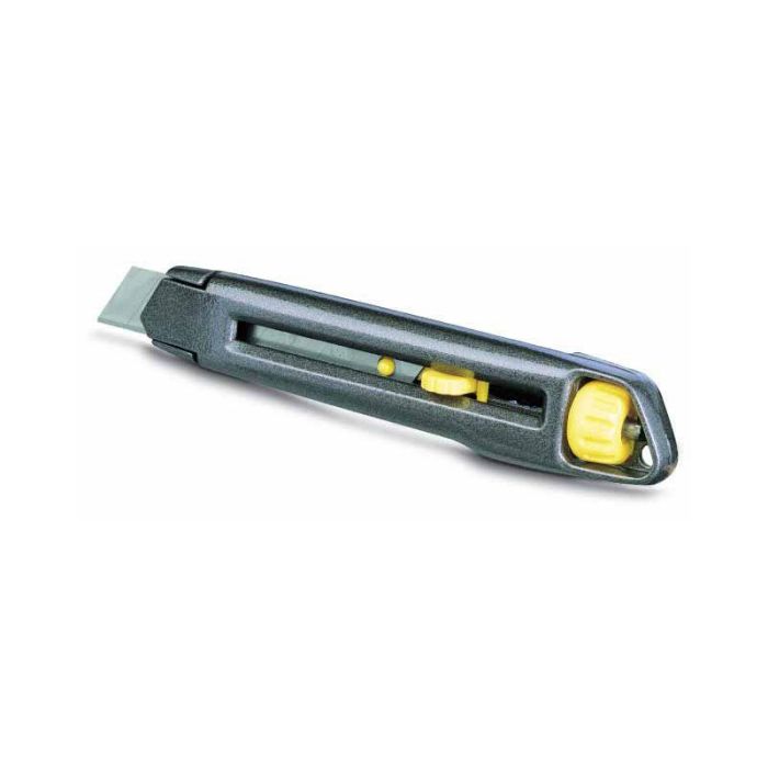 Нож Stanley Interlock, сегментированное лезвие 18мм, корпус металлический, 165мм
