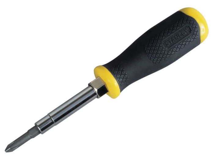 Отвертка Stanley 6 Way, битодержатель 1/4", двухсторонний трубчатый ключ, двусторонние биты 2шт, SL,PH