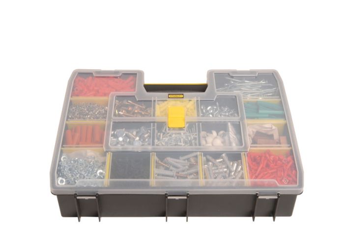 Органайзер Stanley Sort Master, 17 отделений, регулируемые перегородки, 9х43x33см, пластик