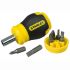 Отвертка Stanley Multibit Stubby, битодержатель 1/4", 6 бит, SL,PH,PZ