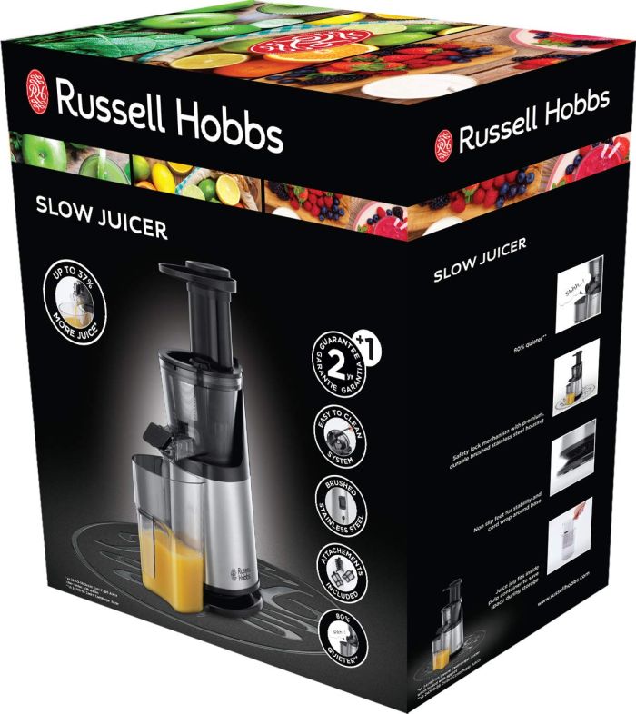 Соковыжималка    Slowjuicer,150Вт, шнековая, нержавеющая сталь Russell Hobbs 25170-56