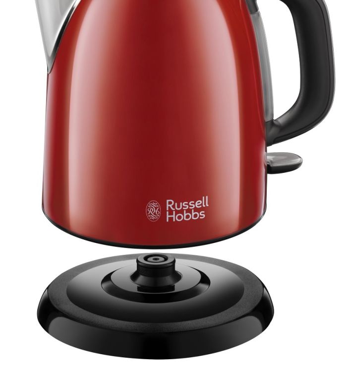 Електрочайник Russell Hobbs Colours Plus Mini 1л, метал, червоно-чорний