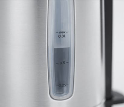 Електрочайник Russell Hobbs Compact Home 0.8л, метал, підсвічування, сріблясто-чорний