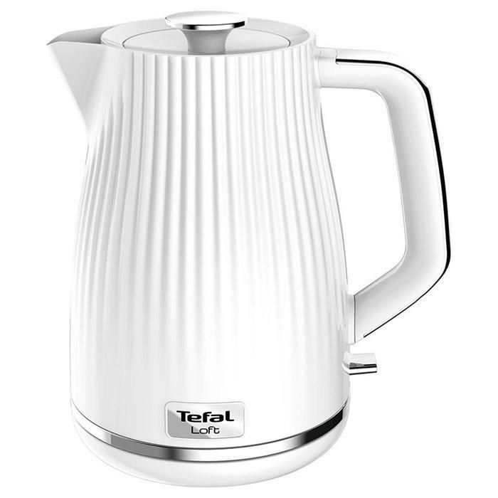 Электрочайник Tefal Loft 1.7л, Strix, пластик, белый