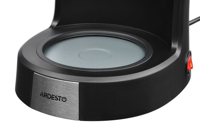 Кофеварка Ardesto капельная 1.2л, молотый, черно-серебристый