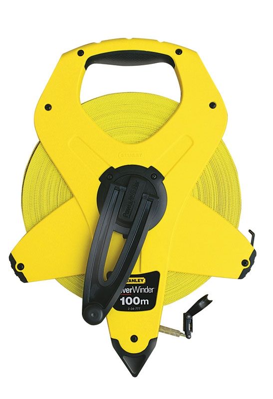 Рулетка Stanley PowerWinder Fiberglass, 100мх12.7мм, геодезическая