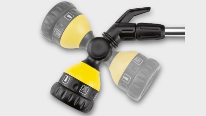 Ороситель ручной Karcher "Plus", Штанга для полива, душ садовый, 6 режимов, поворотное основание