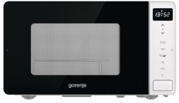 Мікрохвильова піч Gorenje, 20л, електр. управл., 800Вт, гриль, дисплей, білий
