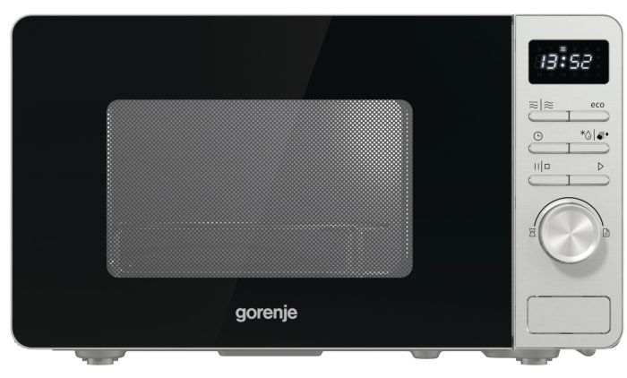 Микроволновая печь Gorenje, 20л, электр. управл., 800Вт, гриль, дисплей, нерж