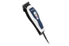 Машинка для стрижки WAHL ColorPro Combo, від мережі, вібраційний мотор, насадок-8, кейс, міні триммер у компл., сталь, біло-синій