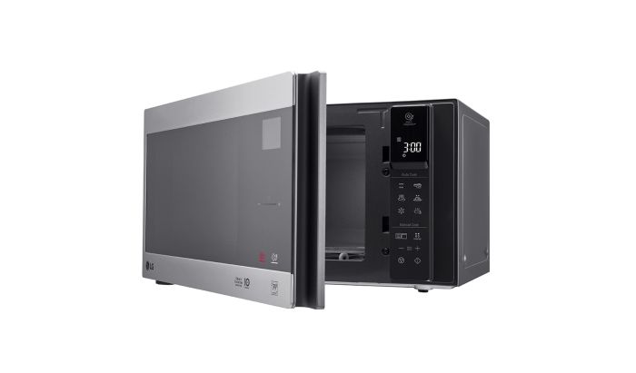 Мікрохвильова піч LG, 25л, електрон. керування, 1000Вт, гриль, дисплей, сріблястий