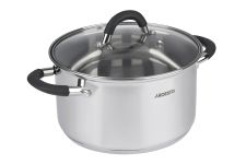 Каструля зі скляною кришкою Ardesto Gemini Salerno, 2.3л, нержавіюча сталь, силікон
