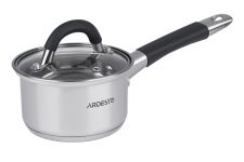 Ківш зі скляною кришкою Ardesto Gemini Salerno, 1.2л, нержавіюча сталь, силікон