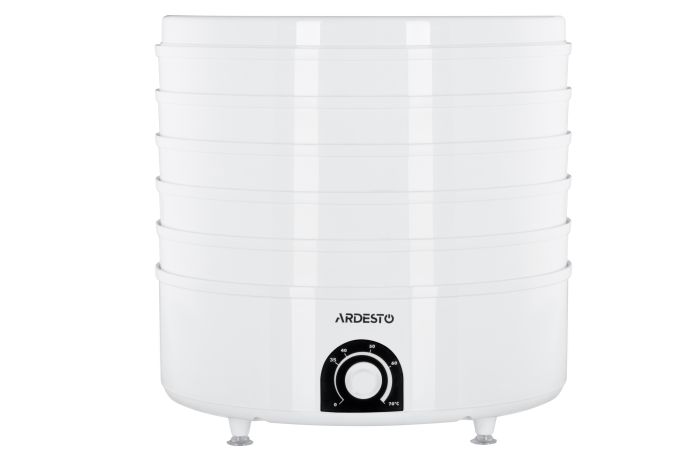 Сушка для продуктов  Ardesto , 520Вт, поддонов -5x4см, диаметр-38,5см, макс-70°С, рег.темп, пластик, белый ARDESTO FDB-5385