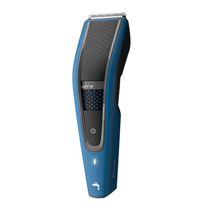 Машинка для стриження  Philips Series 5000, акум., роторний мотор, насадок-3, сталь, чорно-синій