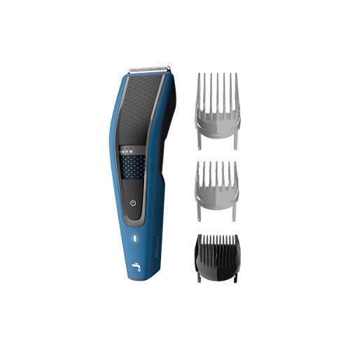 Машинка для стриження  Philips Series 5000, акум., роторний мотор, насадок-3, сталь, чорно-синій