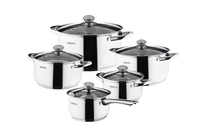 Набор посуды Ardesto Gemini Gourmet Varese, 10 предметов, нержавеющая сталь