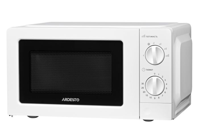 Микроволновая печь ARDESTO, 20л, мех. управл., 700Вт, откр.кнопкой, белый