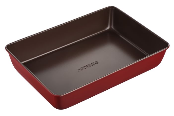 Форма для выпечки Ardesto Golden Brown, 34.5х24х6см, углеродистая сталь, прямоугольная, коричнево-красный