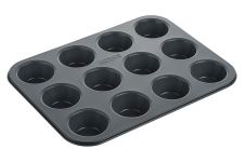 Форма для випікання мафінів ARDESTO Tasty baking, 35х26.5х3см, 12шт, вуглецева сталь, сіро-блакитний