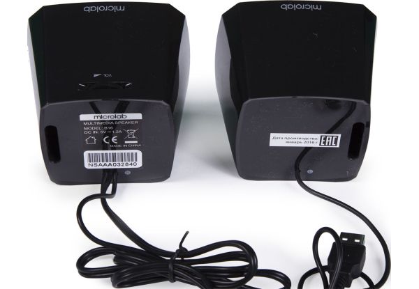 Акустична система MICROLAB  2.0, USB, mini-jack, чорний Microlab B-16