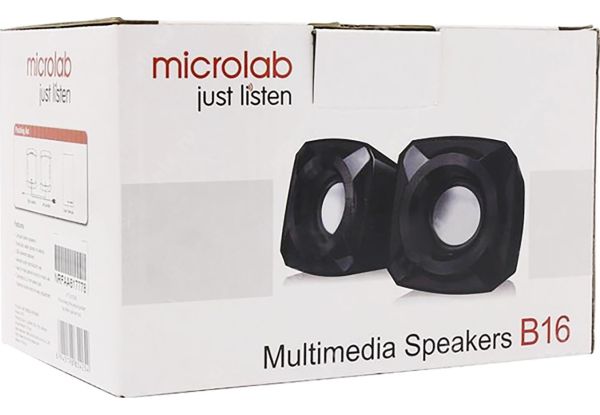 Акустична система MICROLAB  2.0, USB, mini-jack, чорний Microlab B-16