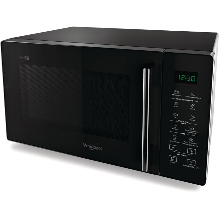 Микроволновая печь Whirlpool, 25л, электронное упр., 900Вт, дисплей, черный