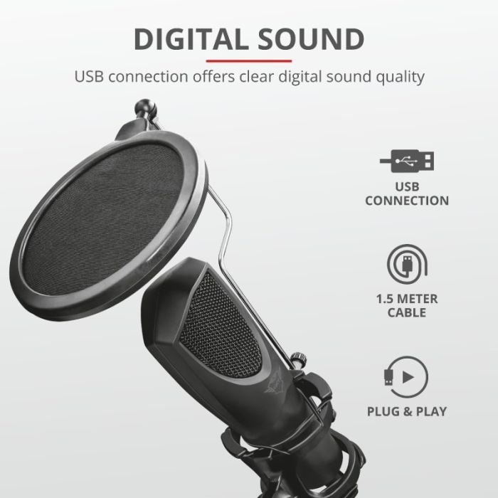 Мікрофон Trust GXT 232 Mantis Streaming USB