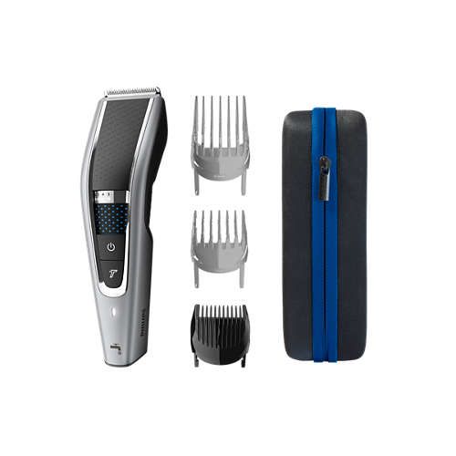 Машинка для стриження  Philips Series 5000, акум., роторний мотор, насадок-2, кейс, сталь, чорно-сірий