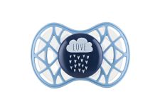 Пустушка Nuvita Air55 Cool 6міс+, ортодонтична, з ковпачком, LOVE синій
