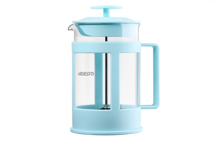 Френч-пресс Ardesto Fresh, 800мл, боросиликаное стекло, пластик, прозрачный, голубой