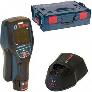 Детектор Bosch D-tect 120, аккумуляторный 12В, Акб 1.5Ач, до 120мм, ±10 мм, L-BOXX 136