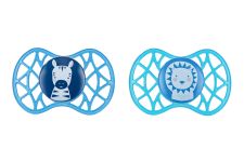 Пустушка Nuvita Air55 Explorer 6міс+, симетрична, 2шт, зебра/лев