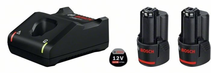 Набор аккумулятора и зарядного устройства Bosch GBA 2х12В, 2А·час + GAL 12V-40, 2х12В, 2А•час, ЗУ
