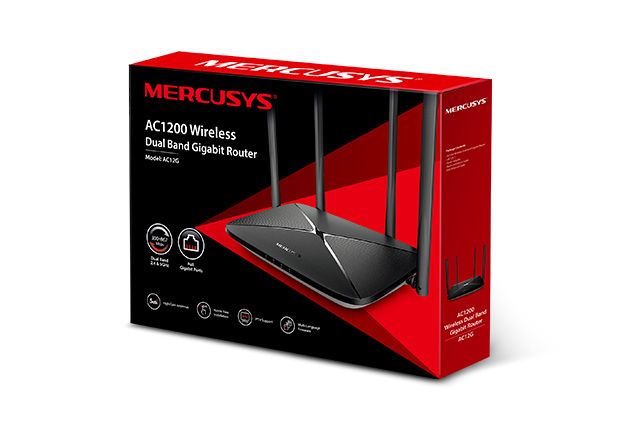 Маршрутизатор MERCUSYS  AC1200, 3xGE LAN, 1xGE WAN Mercusys AC12G