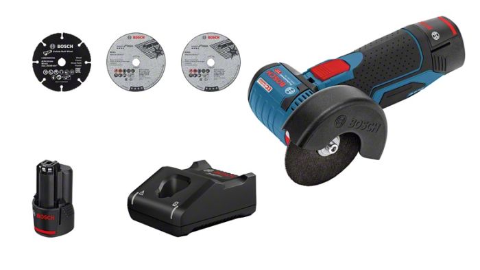Шліфмашина кутова акумуляторна Bosch Professional GWS 12V-76 76мм 12В 1х3А·год 19500об/хв 0.89кг