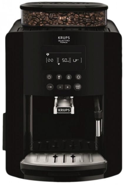 Кавомашина Krups Arabica 1.7л, зерно, ручний капучинатор, LED - дисплей, авторецептів - 3, свій рецепт, чорний