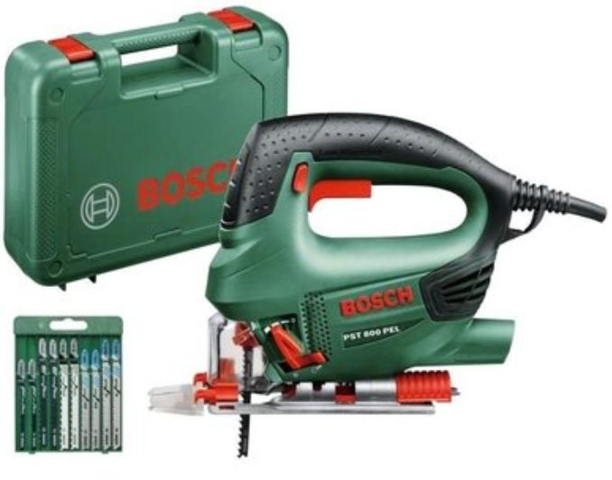 Лобзик Bosch PST 800 PEL, 530Вт, 500-3000 об/мин, с набором пил, 2кг