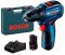 Шуруповерт-дрель аккумуляторный Bosch GSR 12V-30, 12В 2x2.0 Ач, 30Нм, 20+1, 420/1600об/мин, бесщеточный, 0.78кг, кейс
