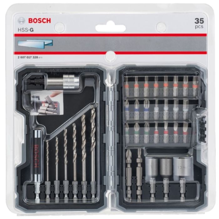 Біти та свердла Bosch Professional Pro-Mix Metal магнітний бітотримач, торцеві головки 3шт, набір 35шт