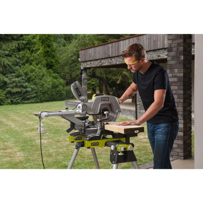 Пила торцовочная Ryobi EMS305RG с протяжкой 2200Вт диск 305мм лазер 20.7кг