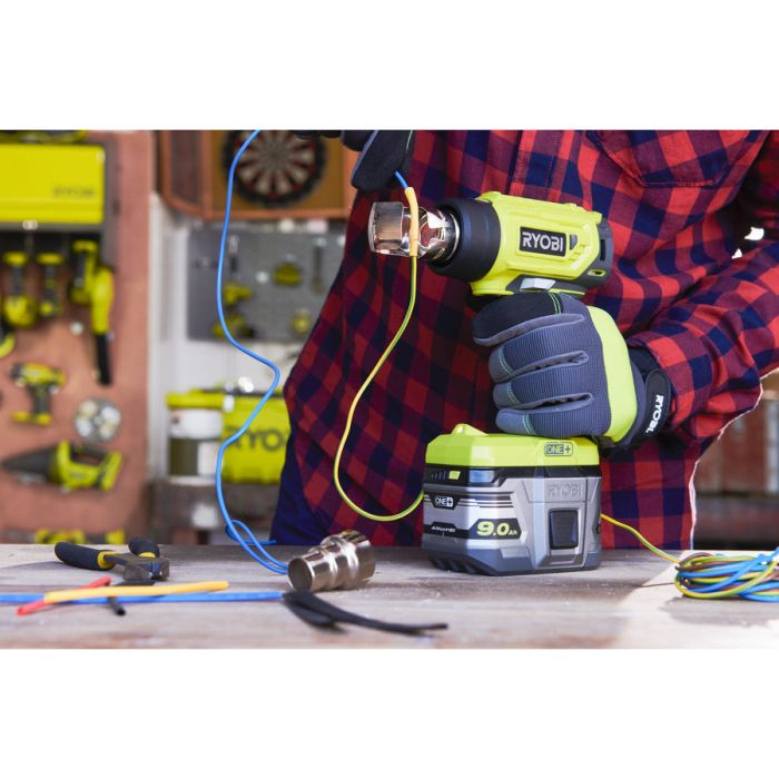 Фен строительный аккумуляторный Ryobi ONE+ R18HG-0 18В 0-470°C 170л·мин 0.6кг без АКБ та ЗУ