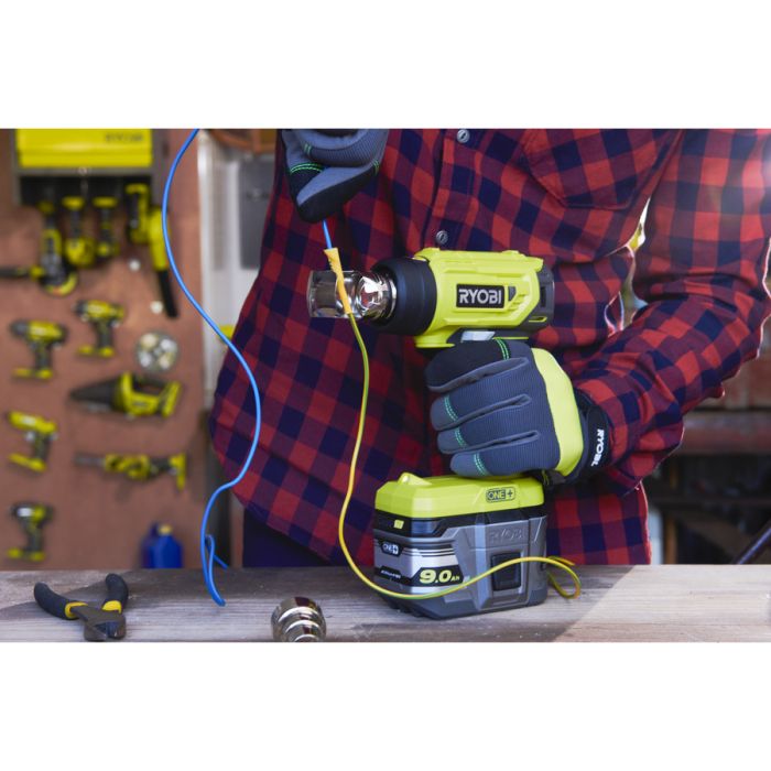 Фен строительный аккумуляторный Ryobi ONE+ R18HG-0 18В 0-470°C 170л·мин 0.6кг без АКБ та ЗУ